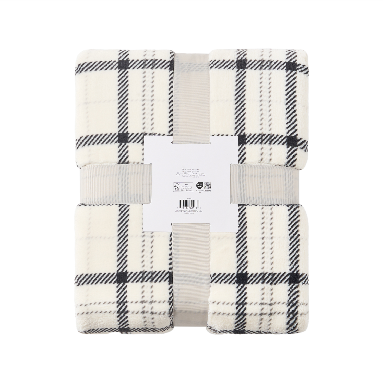 slide 2 of 6, ROOM & RETREAT RR PLAID THROW, 50 x 60