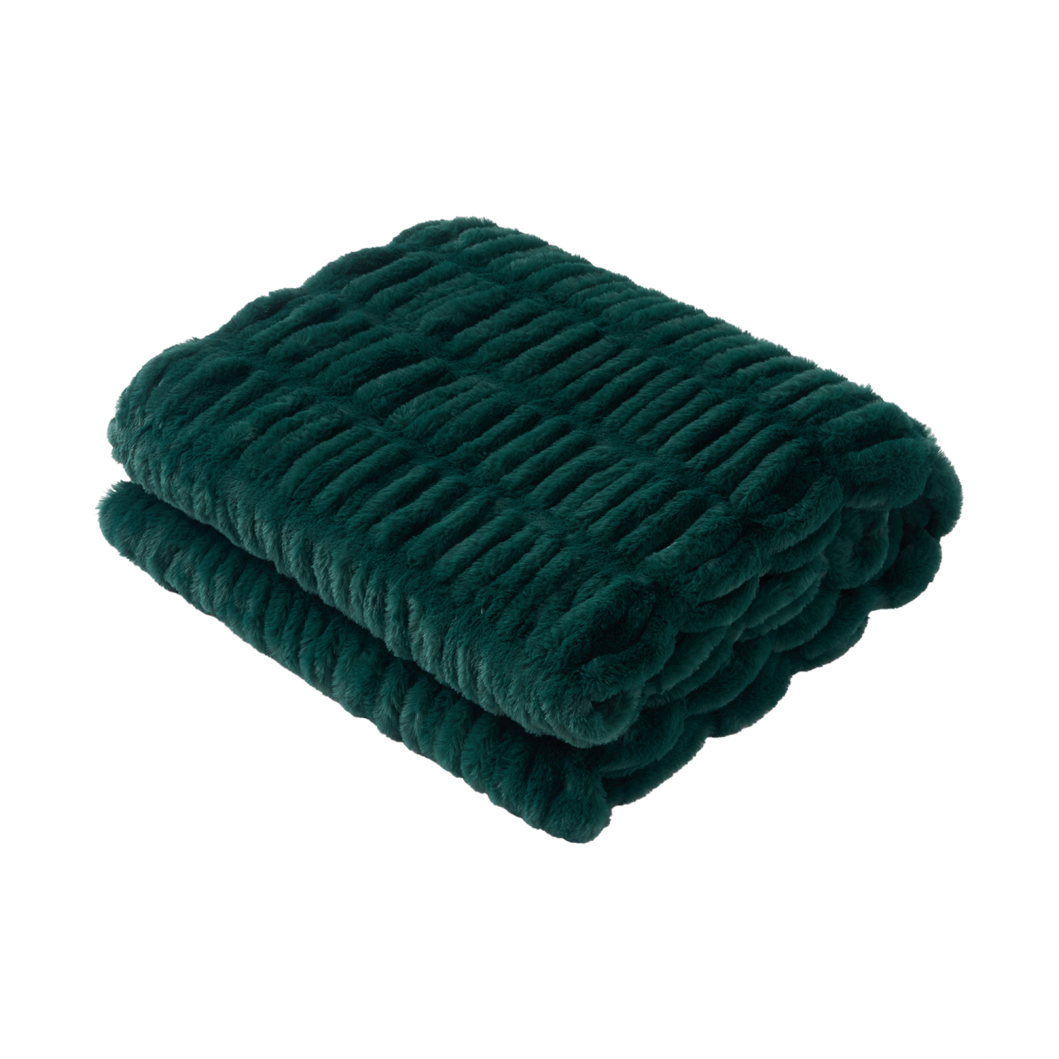 slide 1 of 6, ROOM & RETREAT RR GREEN RUCHED THROW, 50 x 60