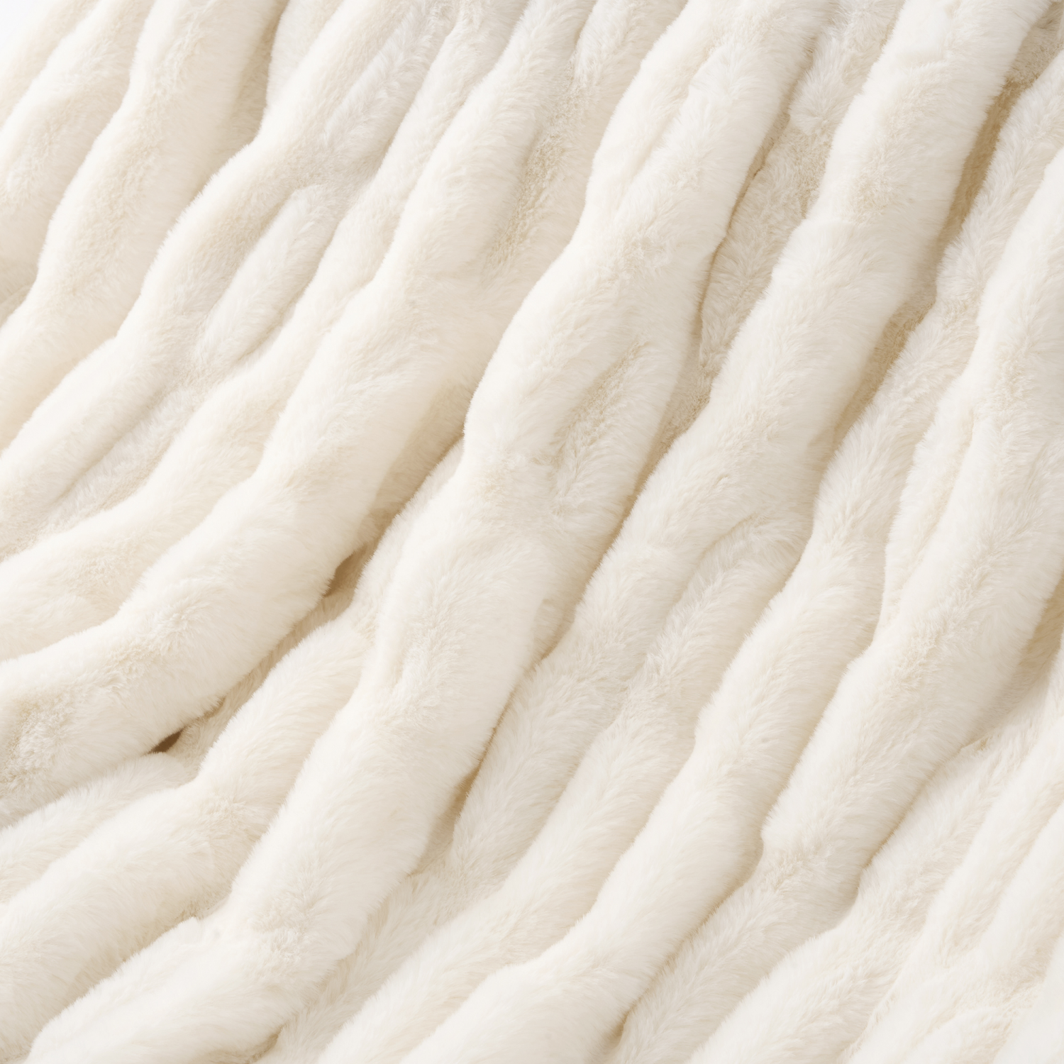 slide 3 of 6, ROOM & RETREAT RR CREAM RUCHED THROW, 50 x 60