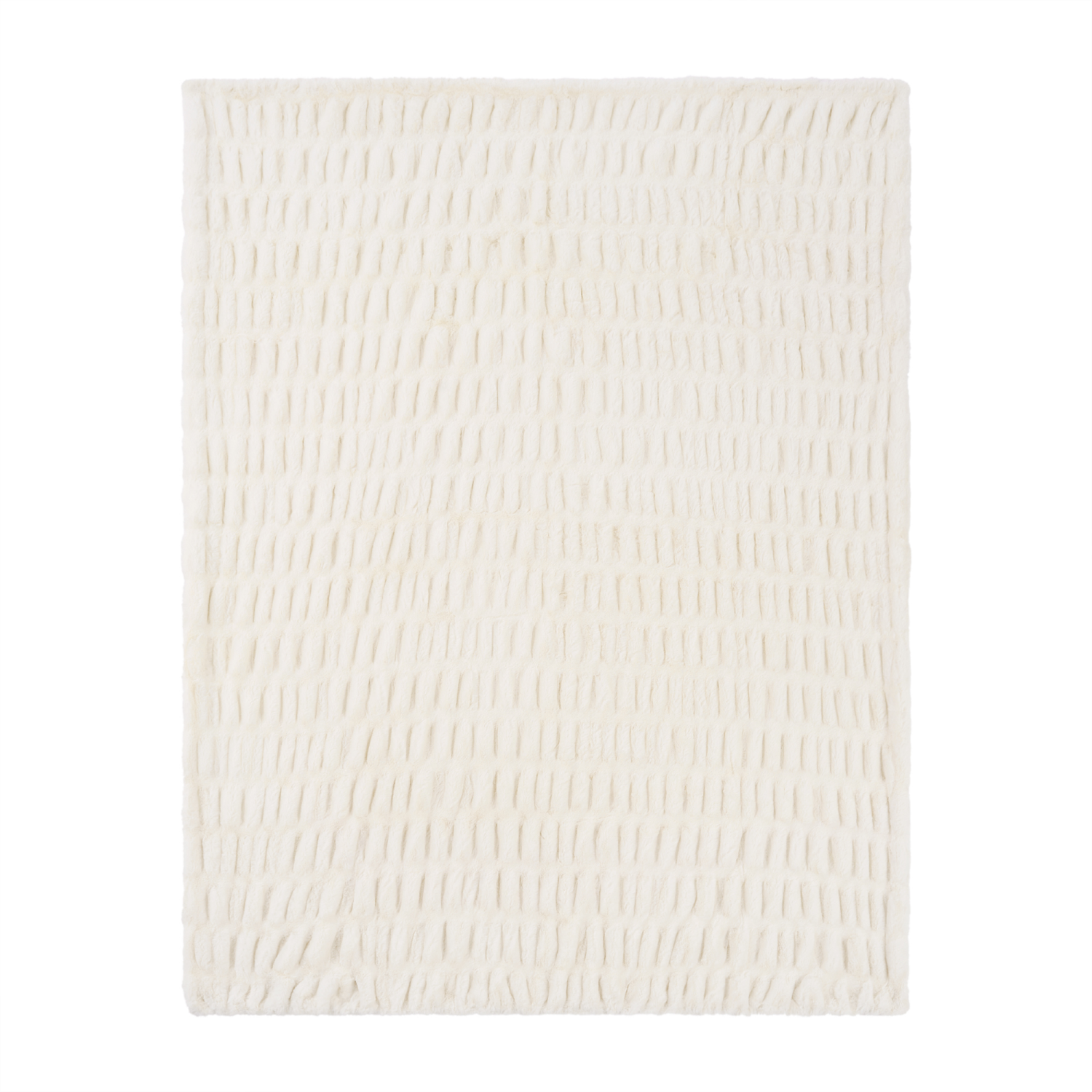slide 4 of 6, ROOM & RETREAT RR CREAM RUCHED THROW, 50 x 60