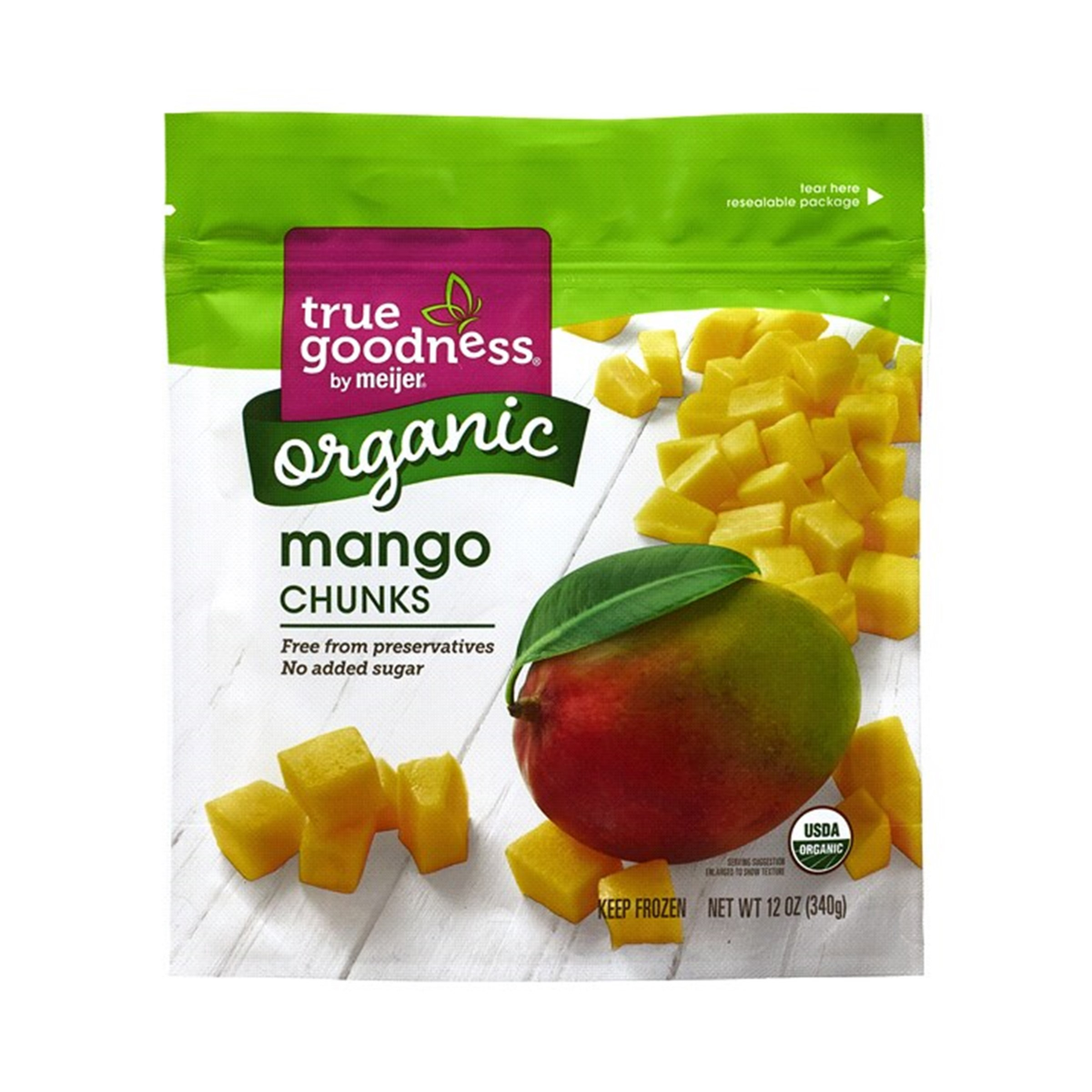 slide 1 of 2, TRUE GOODNESS ORGANIC MANGO 12 OZ, 12 oz