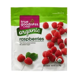 TRUE GOODNESS ORGANIC RASPBERRIES 12 OZ