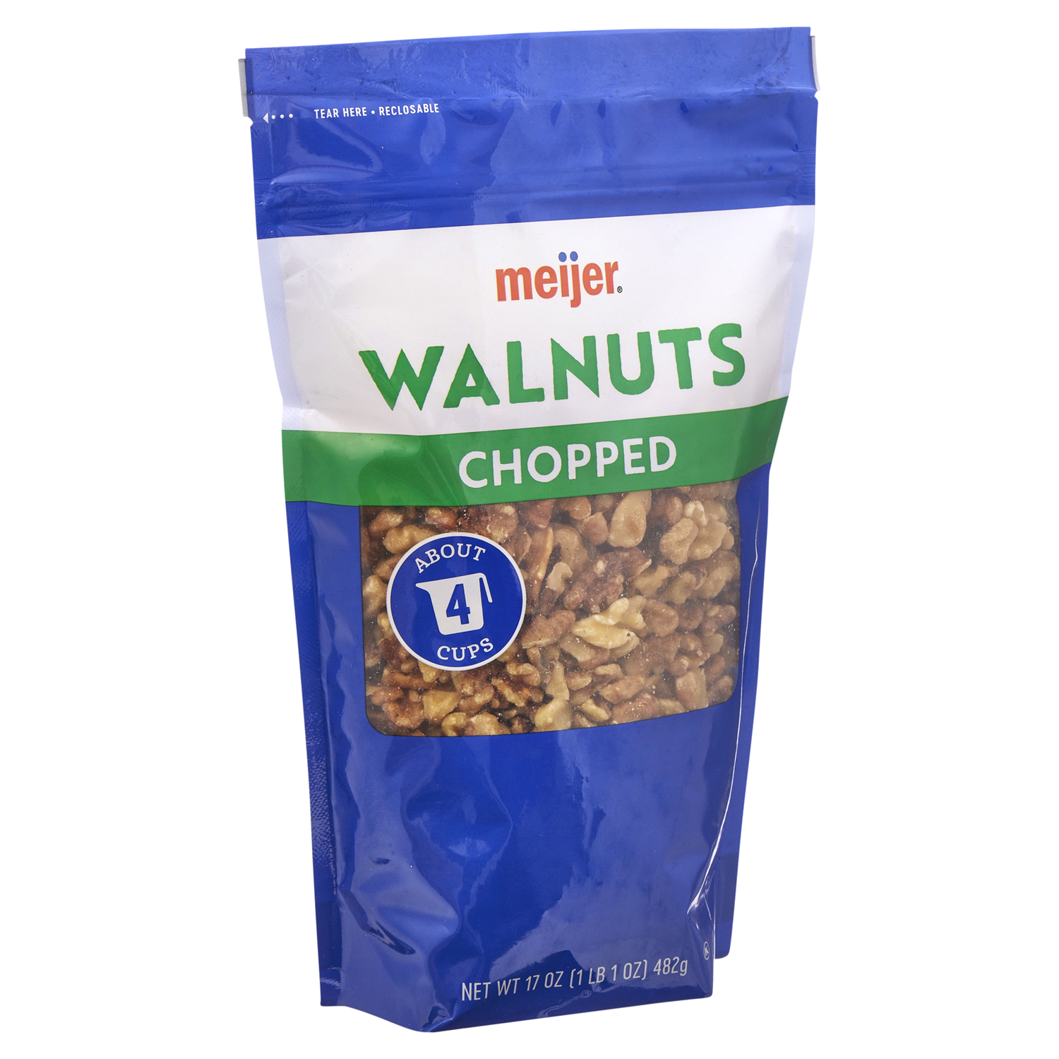 slide 4 of 5, Meijer Chopped Walnuts, 17 oz