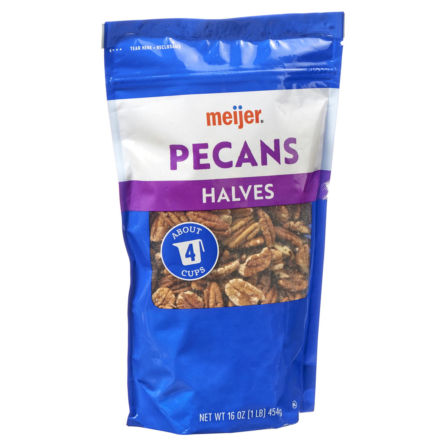 slide 4 of 5, Meijer Pecan Halves, 16 oz
