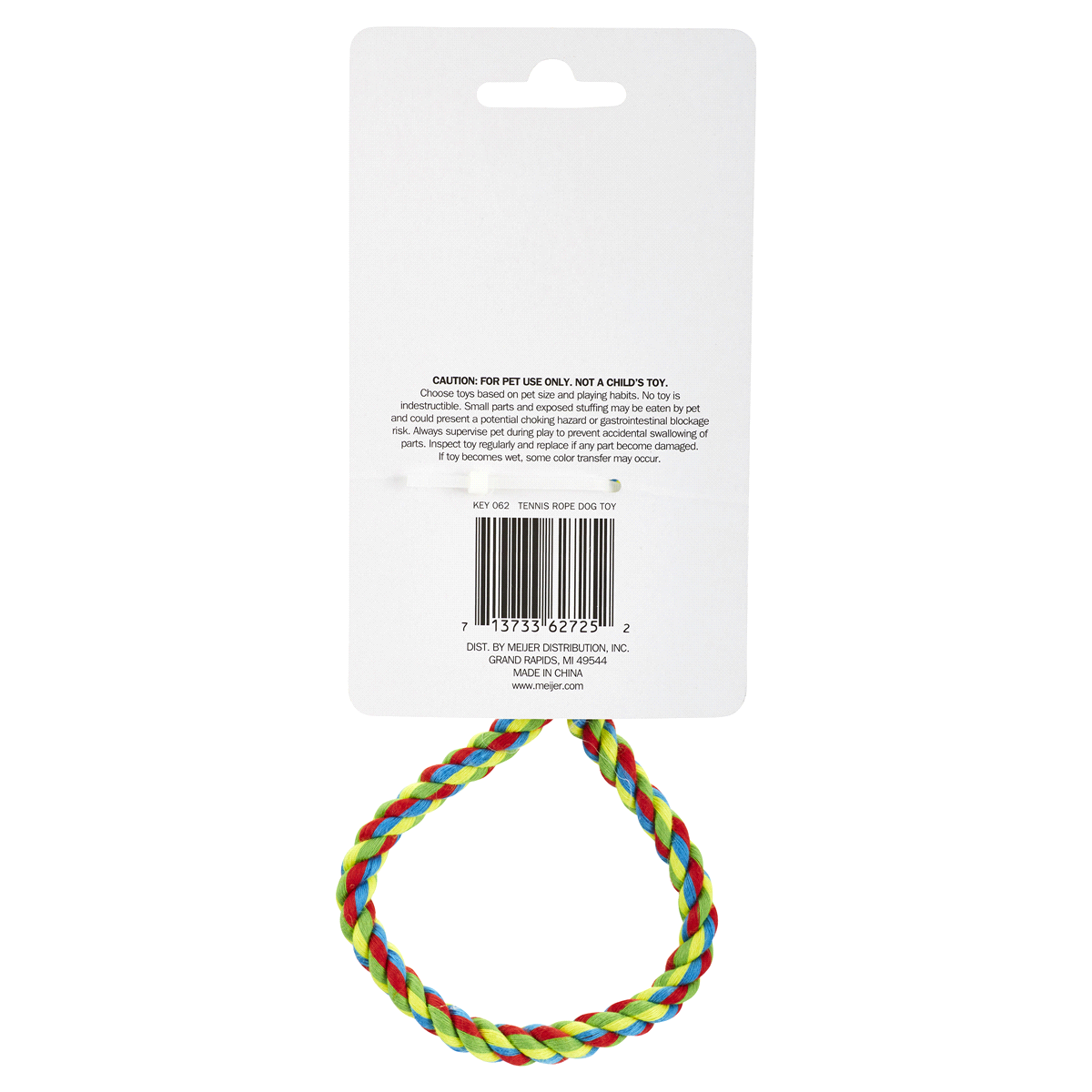 slide 2 of 2, Meijer Lil Pipsqueaks Tennis Rope Dog Toy, 1 ct