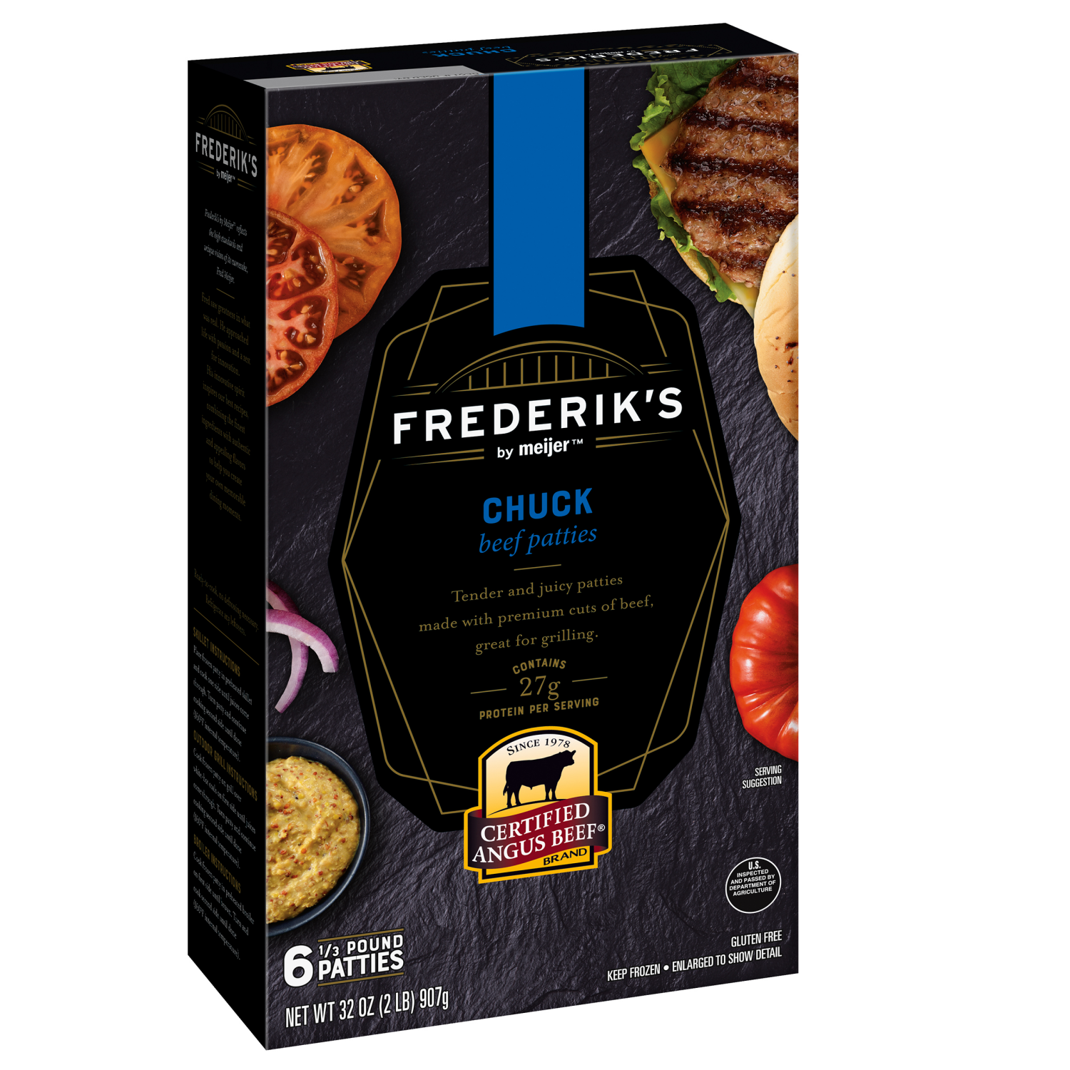 slide 4 of 5, FREDERIKS BY MEIJER Frederik's By Meijer Certified Angus Beef Ground Chuck Burger, 32 oz, 32 oz