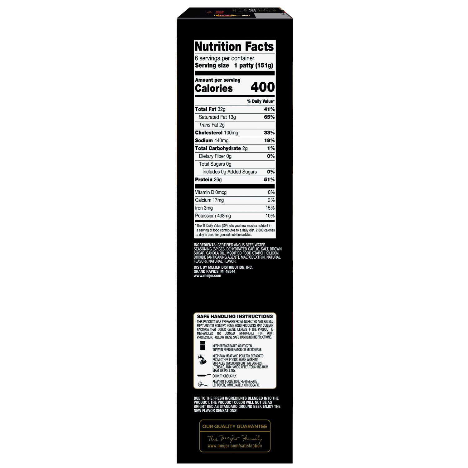 slide 3 of 5, FREDERIKS BY MEIJER Frederik's by Meijer Certified Angus Beef Seasoned Burger, 6 count, 32 oz