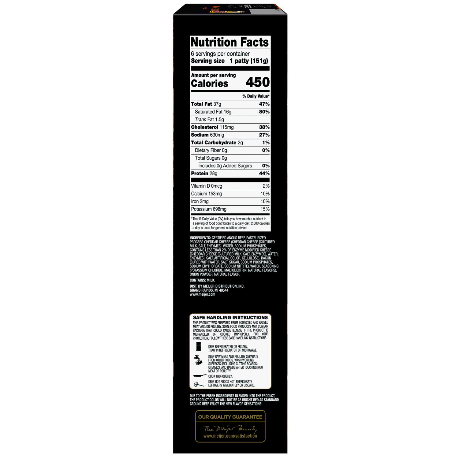 slide 3 of 5, FREDERIKS BY MEIJER Frederik's By Meijer Certified Angus Beef Bacon and Cheddar Burger, 32 oz, 32 oz