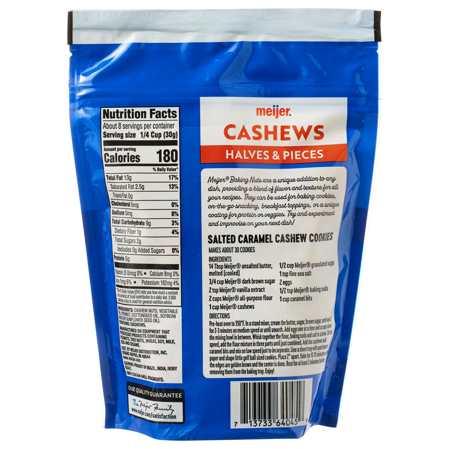 slide 2 of 3, Meijer Cashew Halves & Pieces, 8.5 oz