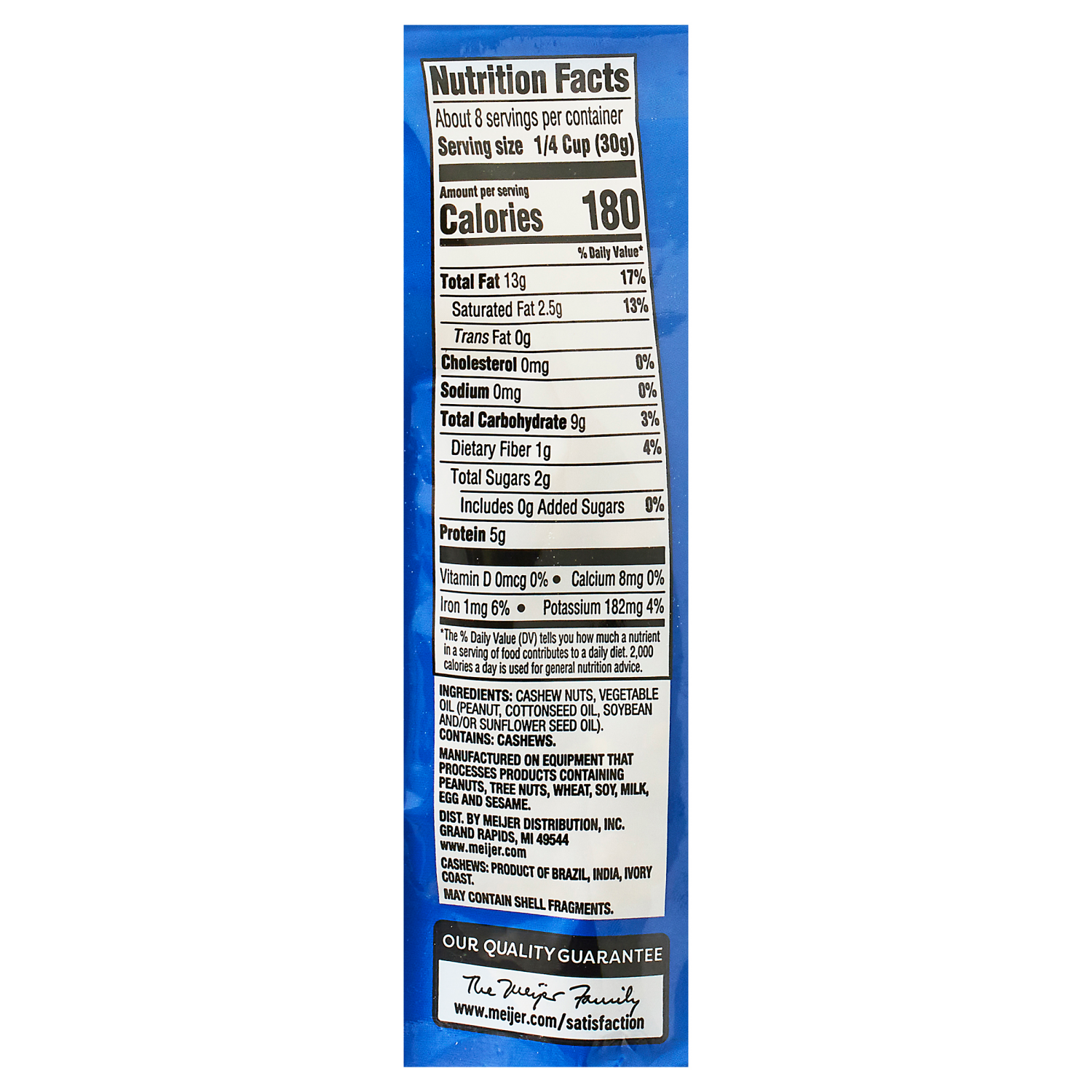 slide 3 of 3, Meijer Cashew Halves & Pieces, 8.5 oz
