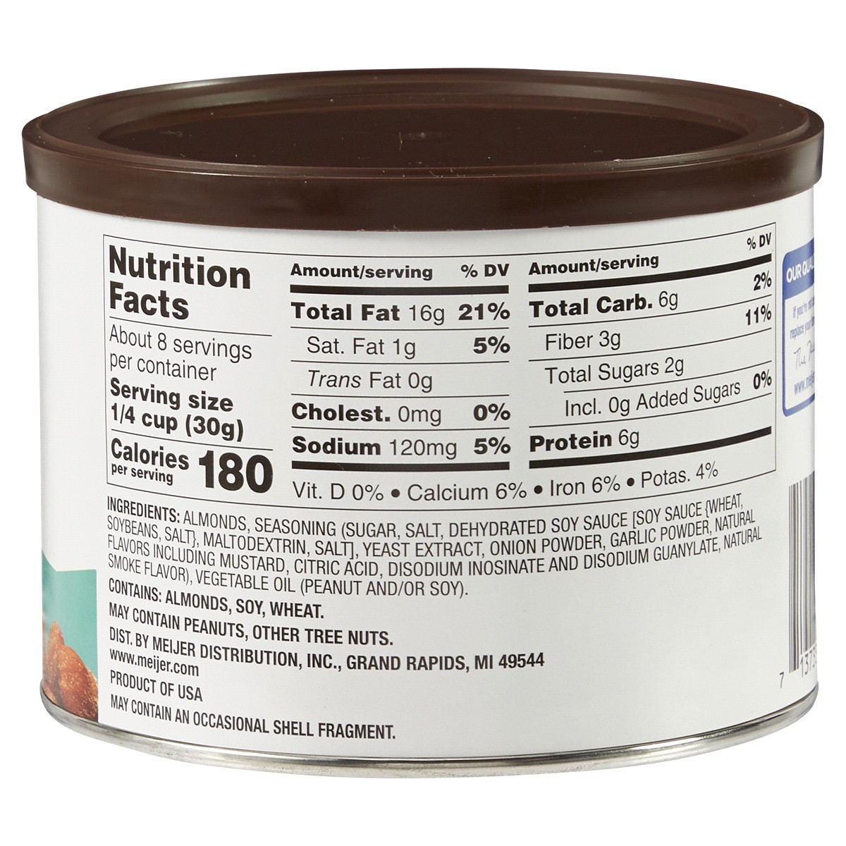 slide 3 of 5, Meijer Wasabi & Soy Whole Almonds, 8 oz