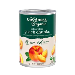 True Goodness Organic peach chunk in juice OHCH