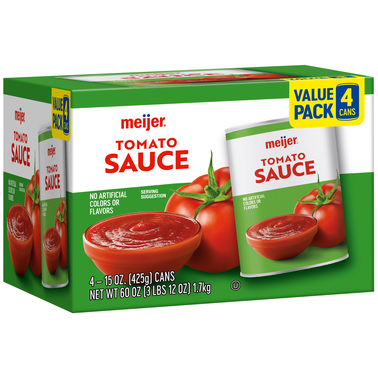 slide 4 of 5, Meijer Tomato Sauce Can, 4-Pack, 15 oz