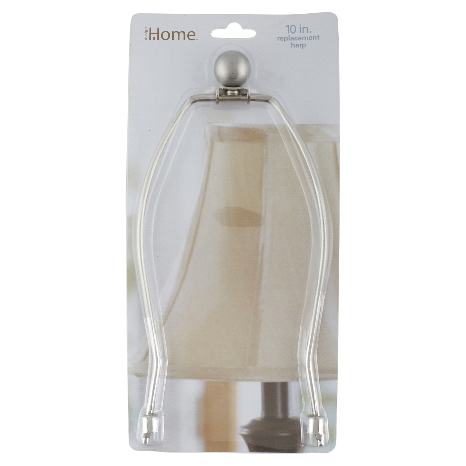 slide 1 of 2, Room & Retreat HOME Brushed Steel 10 in Harp with Finial Ball, 10 in