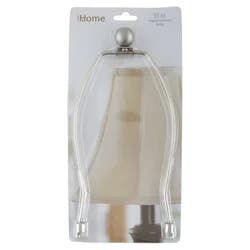 Room & Retreat HOME Brushed Steel 10 in Harp with Finial Ball