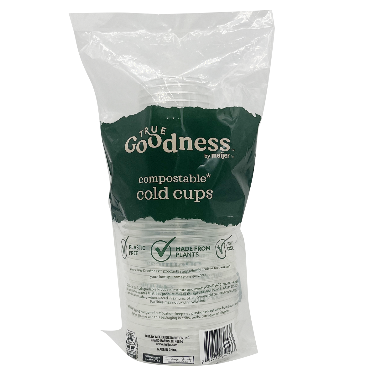slide 2 of 2, True Goodness Compostable Cold Cups, 12 oz, 20 ct, 20 ct; 12 oz