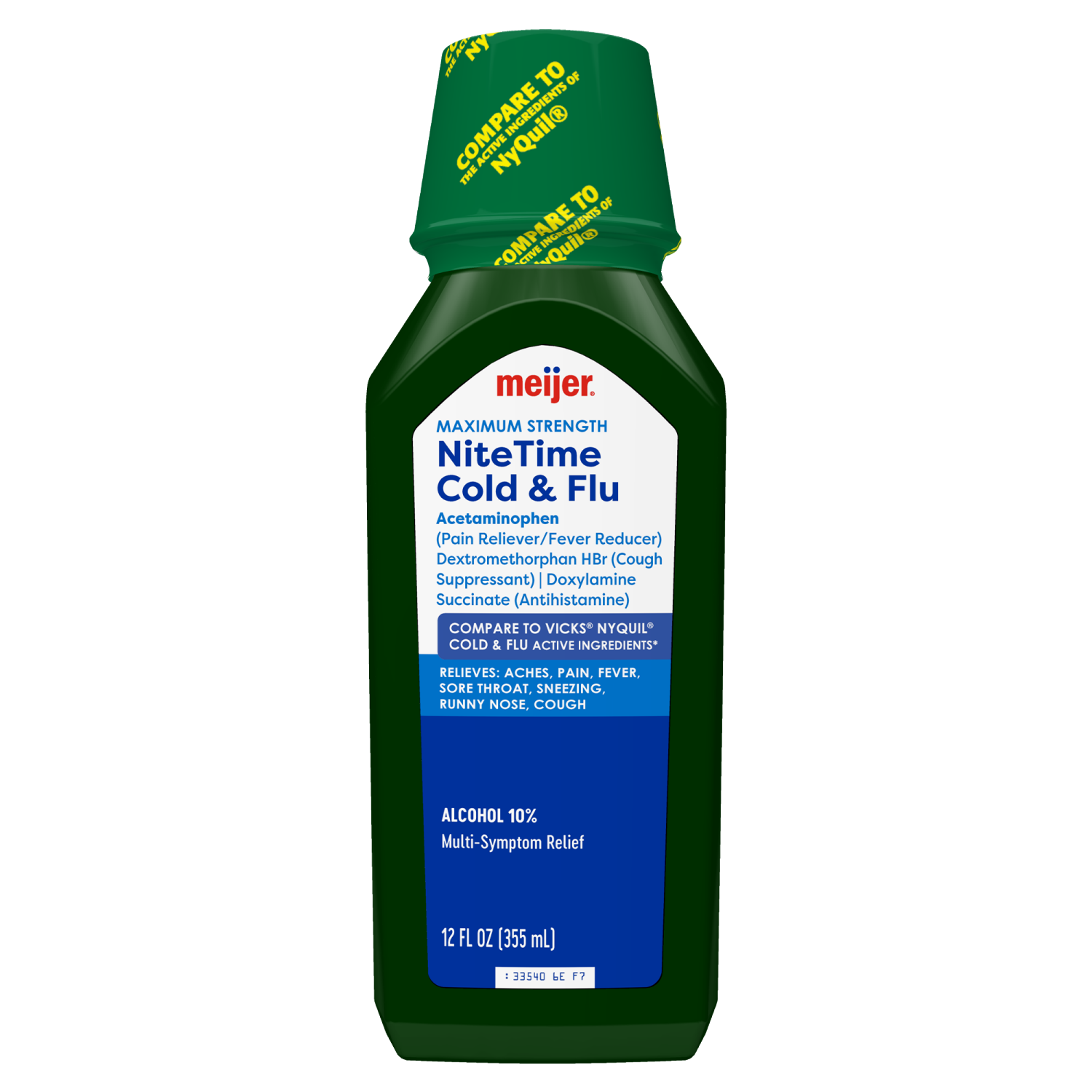 slide 1 of 6, Meijer NiteTime Cold and Flu, 12 oz