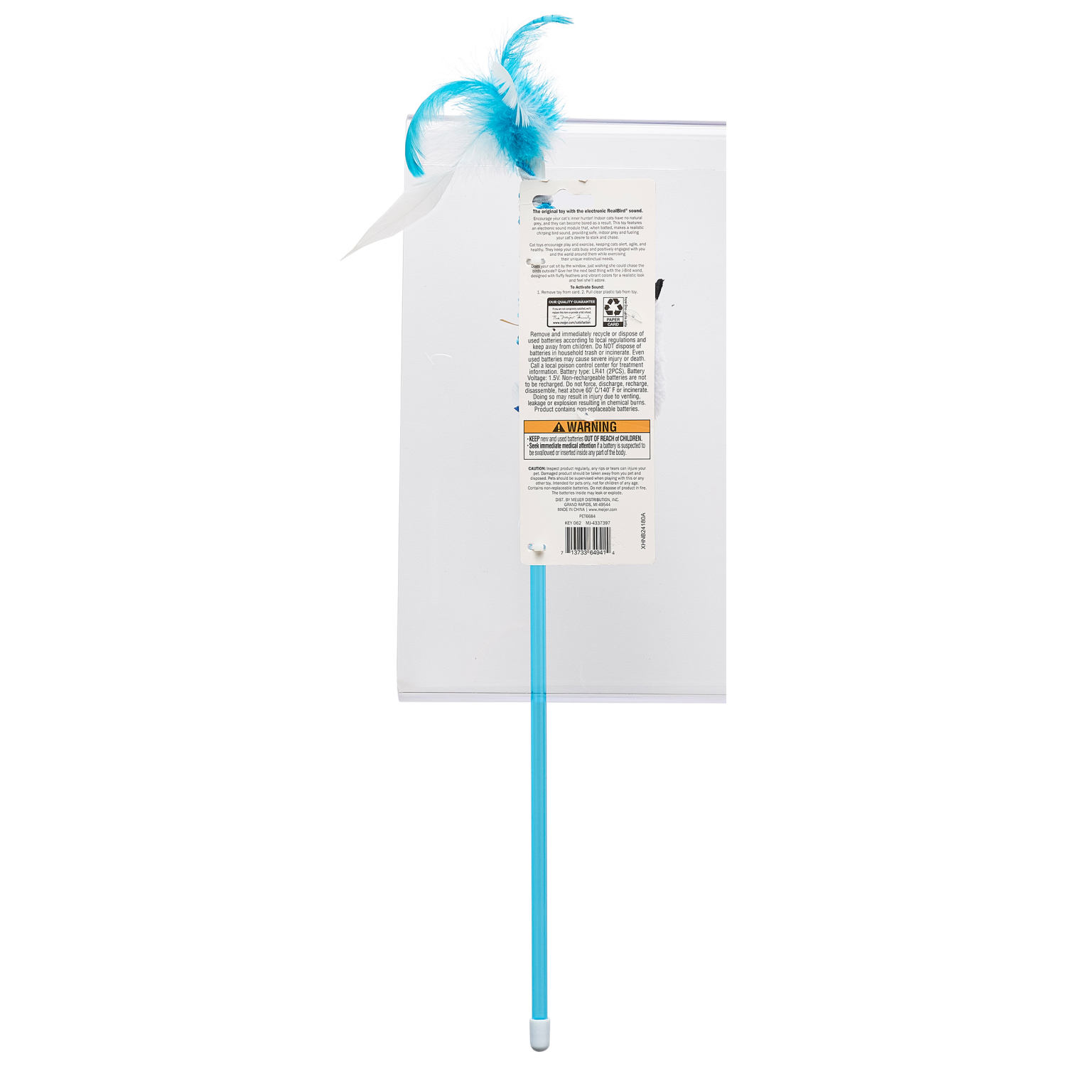 slide 2 of 3, Meijer J-Bird Wand Cat Toy, 1 ct