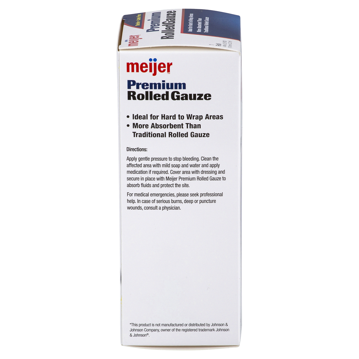 slide 2 of 5, Meijer Premium Rolled Gauze, 4 in. x 2.5 yds., 2.5 yd