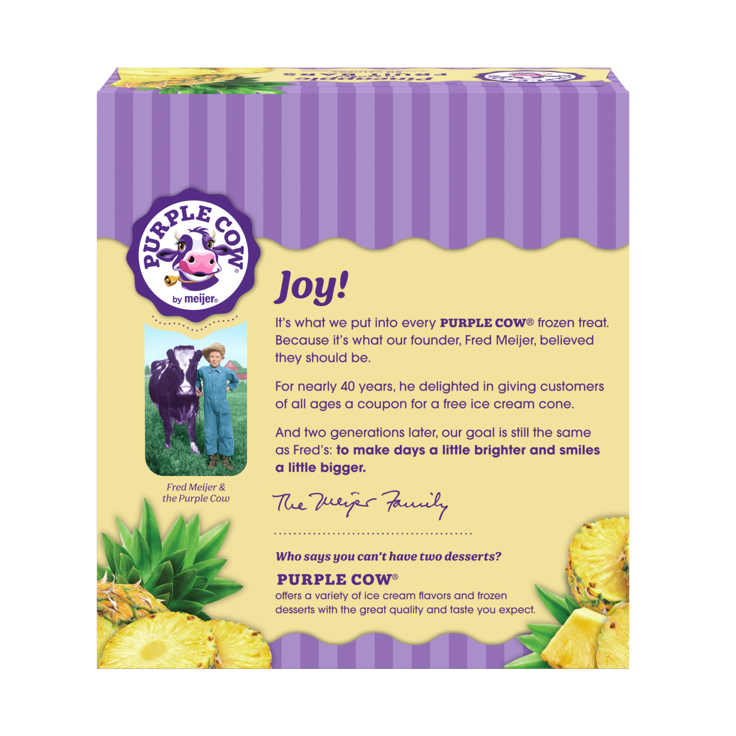 slide 2 of 6, Purple Cow Pineapple Fruit Bar, 6 pk, 6 ct