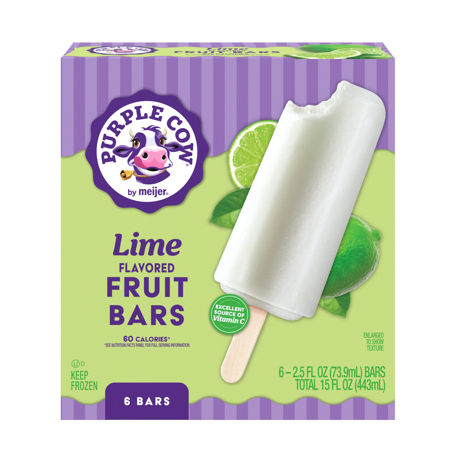 slide 1 of 6, Purple Cow Lime Fruit Bar, 6 ct
