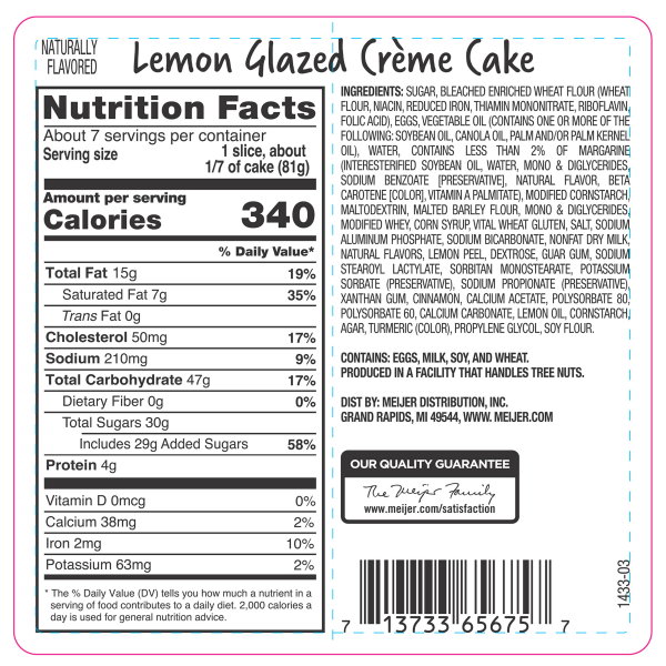 slide 16 of 17, Fresh from Meijer Lemon Creme Cake, 20 oz, 20 oz