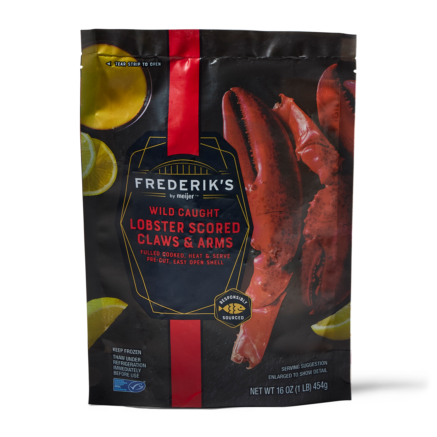 slide 1 of 5, Frederik's By Meijer Frederiks by Meijer Lobster Scored Arm and Claws Wild Caught, 1 lb, 1 lb