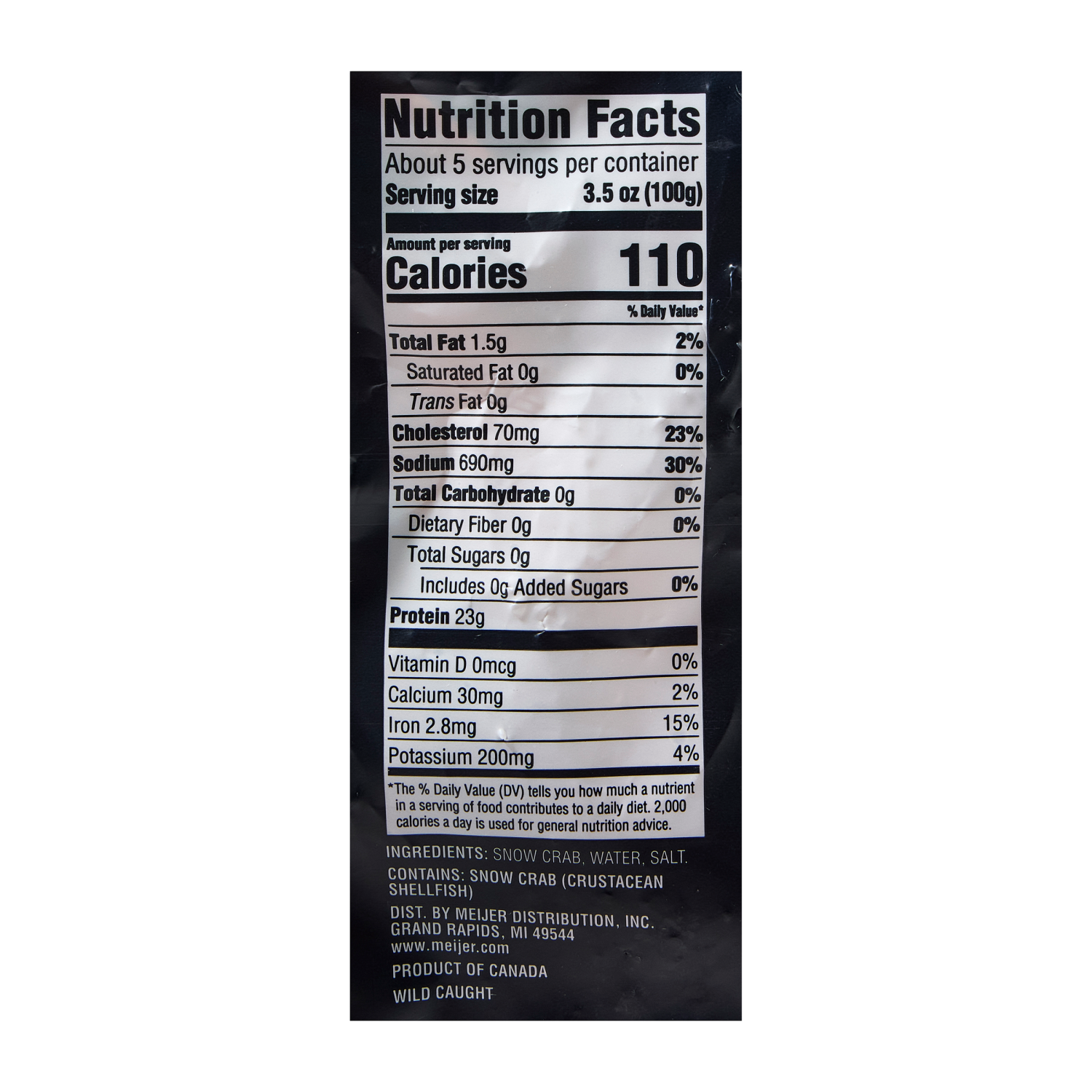 slide 3 of 5, Frederiks By Meijer Snow Crab Legs And Claws Wild Caught, 2 Lb, 2 lb