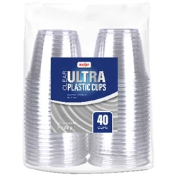 Meijer Clear Plastic Cups, 30 ct