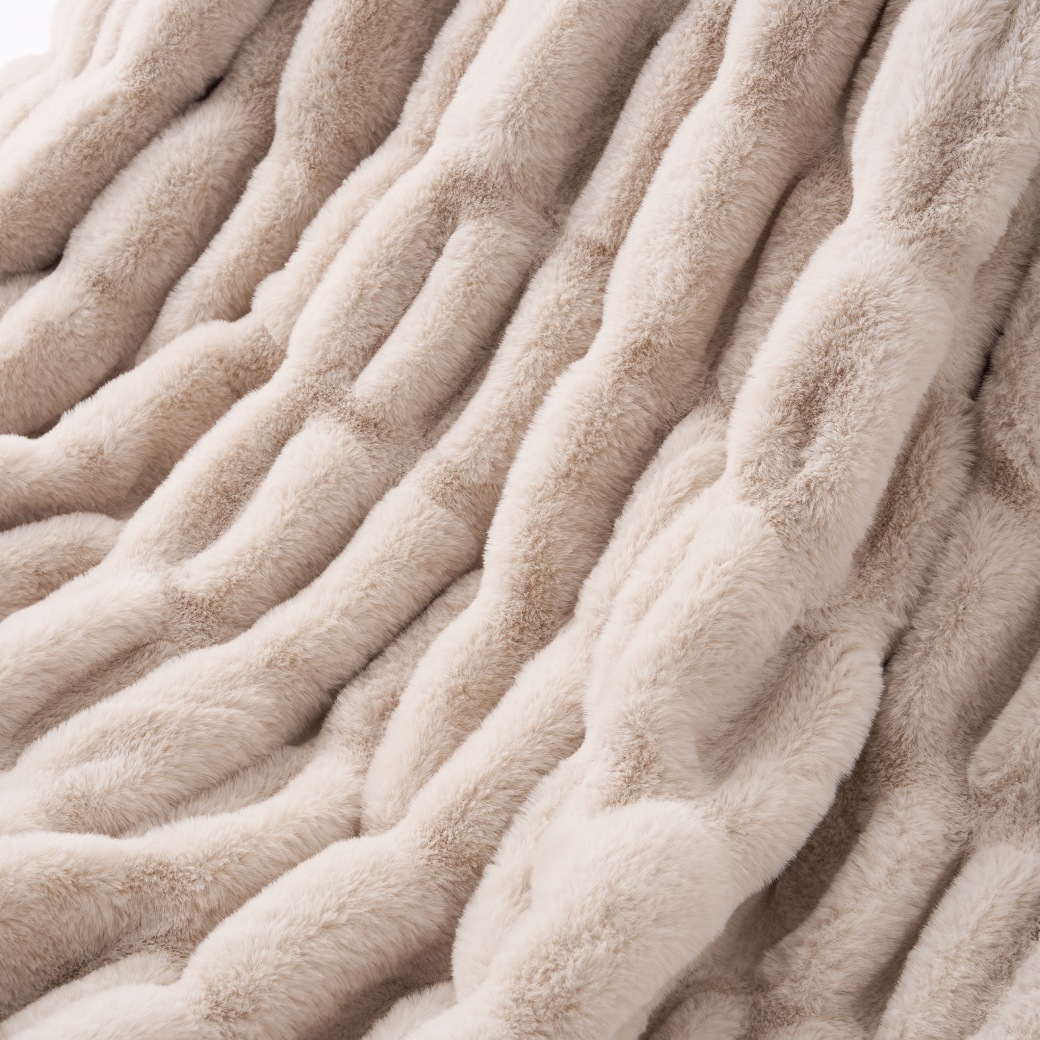 slide 3 of 6, ROOM & RETREAT RR TAN RUCHED THROW, 50 x 60