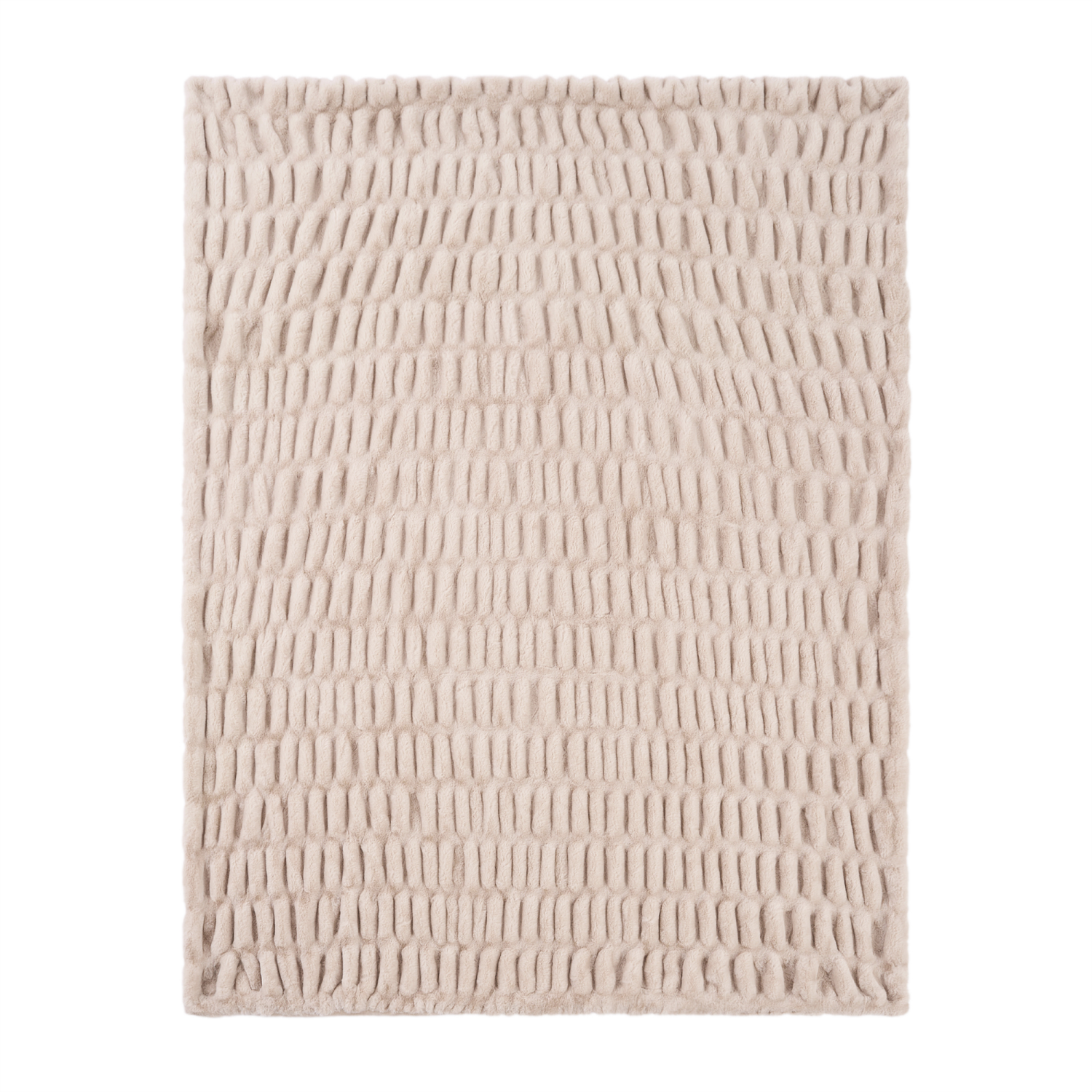 slide 4 of 6, ROOM & RETREAT RR TAN RUCHED THROW, 50 x 60