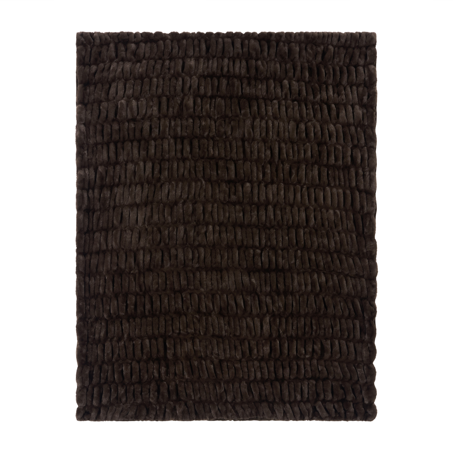 slide 4 of 6, ROOM & RETREAT RR CHOCOLATE RUCHED THROW, 50 x 60 
