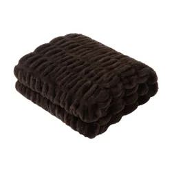 ROOM & RETREAT RR CHOCOLATE RUCHED THROW