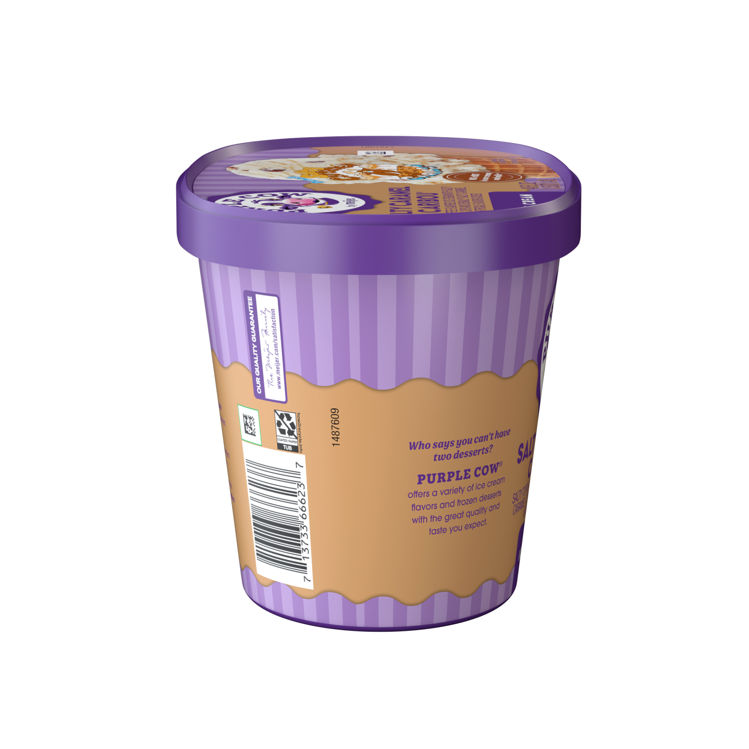 slide 3 of 5, Purple Cow Caramel Caribou Ice Cream, 1.5 qt, 1.5 qt