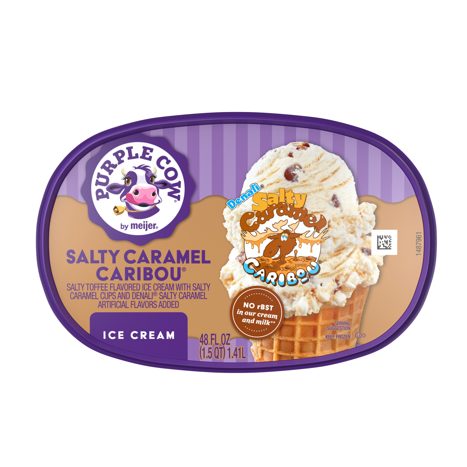 slide 5 of 5, Purple Cow Caramel Caribou Ice Cream, 1.5 qt, 1.5 qt