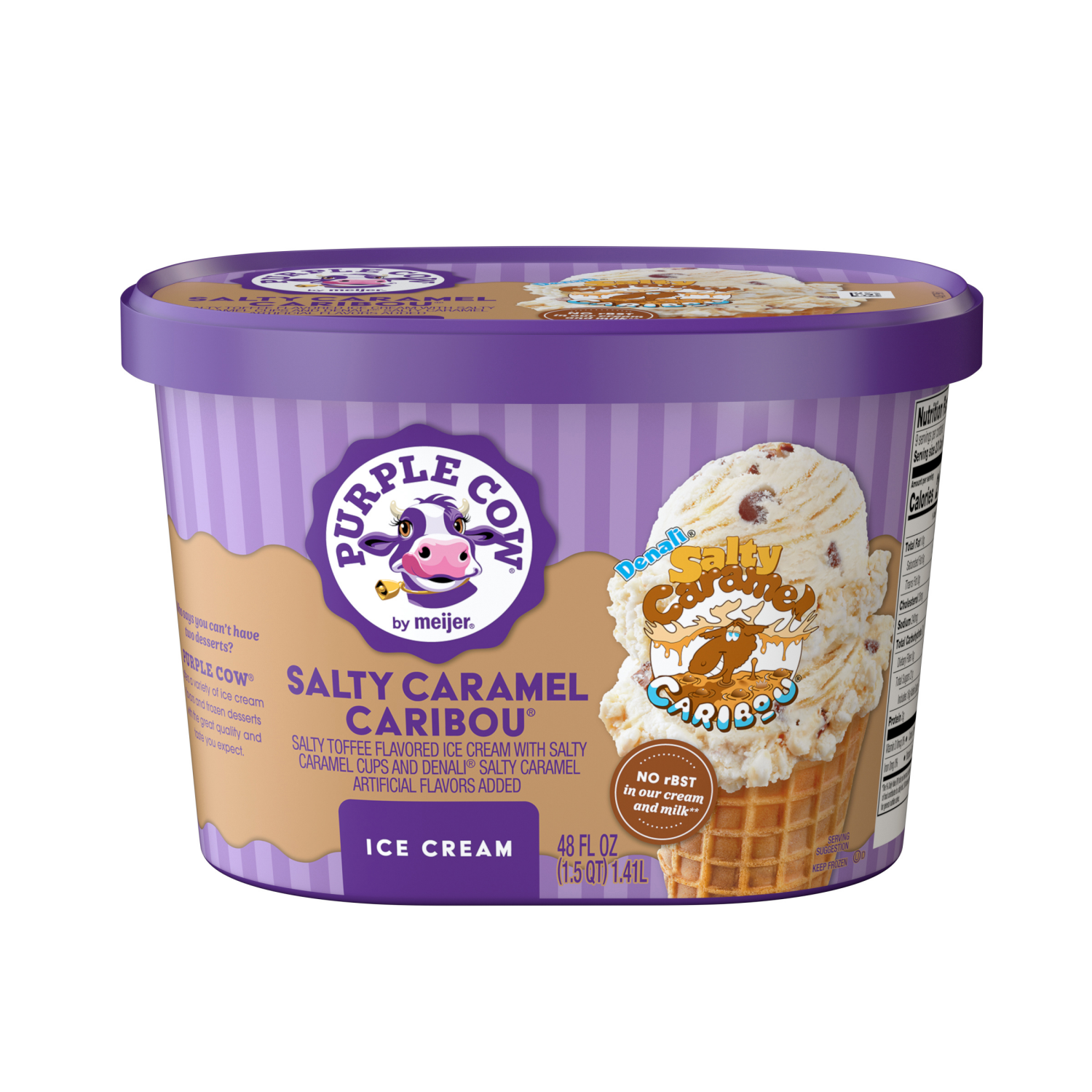 slide 1 of 5, Purple Cow Caramel Caribou Ice Cream, 1.5 qt, 1.5 qt