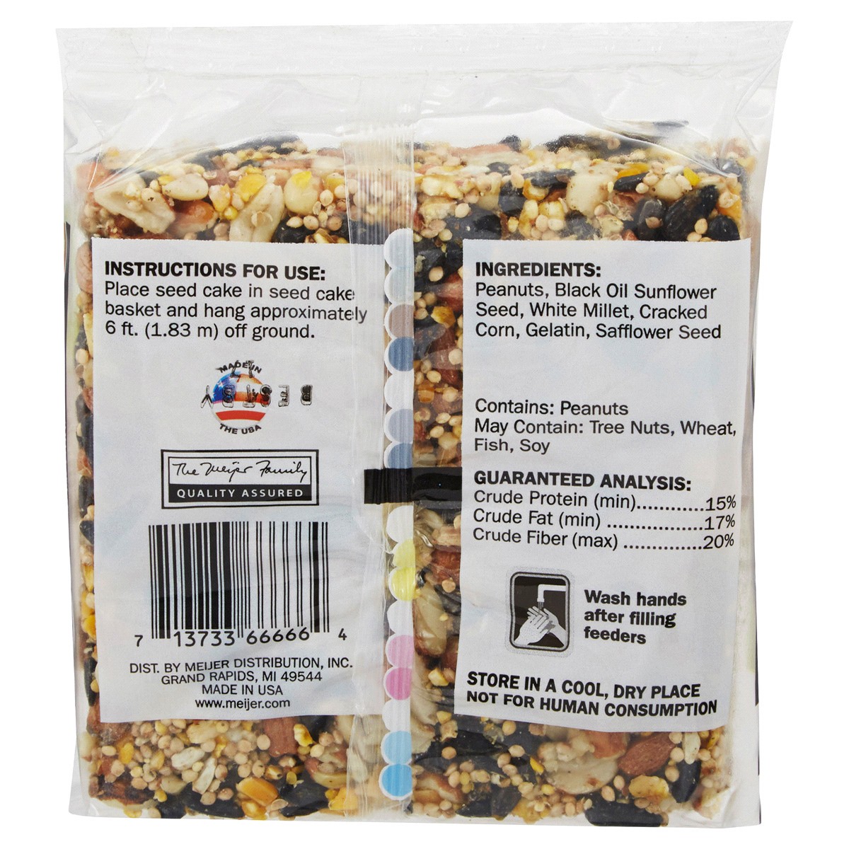 slide 2 of 2, Meijer Peanut Crunch Seed Cake, 9 oz, 9 oz