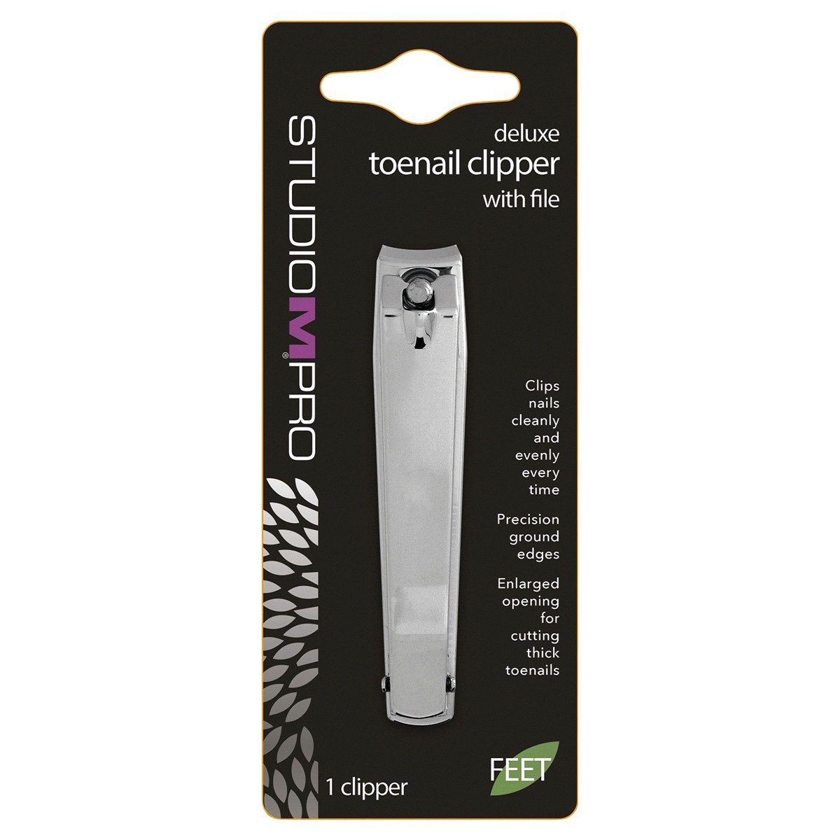 slide 1 of 1, Studio M Pro Deluxe Toenail Clipper With File, 1 ct