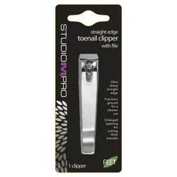 Studio M Straight Edge Toenail Clipper with File