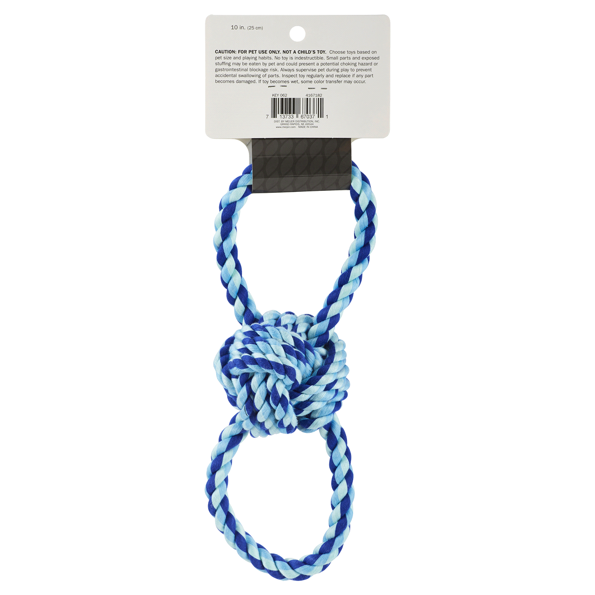 slide 2 of 2, Meijer Figure 8 Rope Knot Tug Dog Toy, 10 in, 1 ct