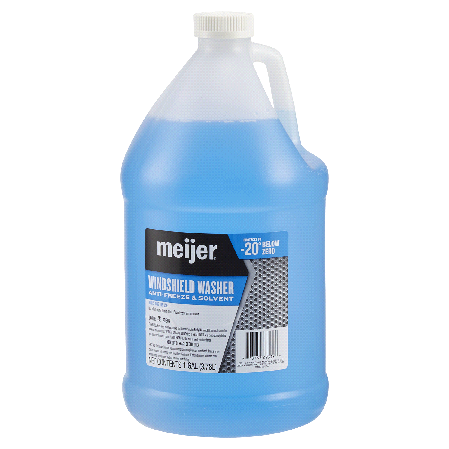 slide 1 of 1, Meijer Blue Windshield Washer Anit-Freeze & Solvent, 1 gal