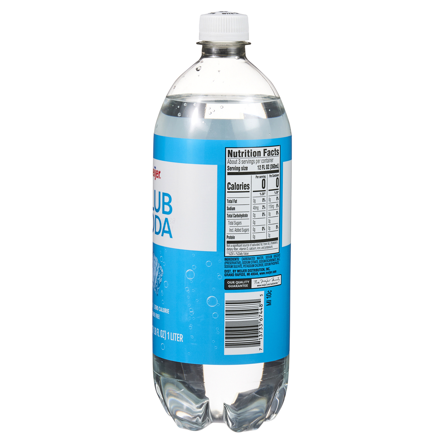 slide 3 of 5, Meijer Club Soda - 1 liter, 1 liter