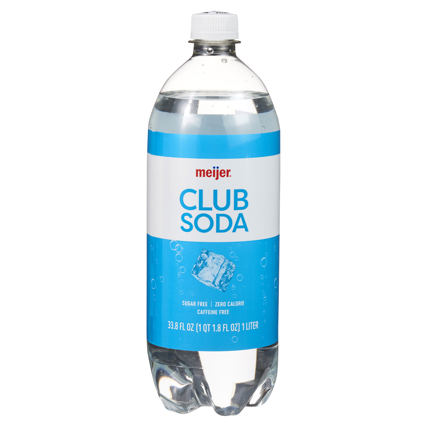 slide 1 of 5, Meijer Club Soda - 1 liter, 1 liter