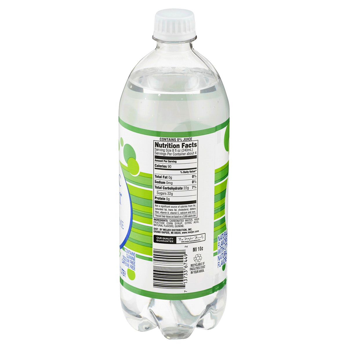 slide 2 of 2, Meijer Twist of Lime Tonic Water, 33.8 fl oz