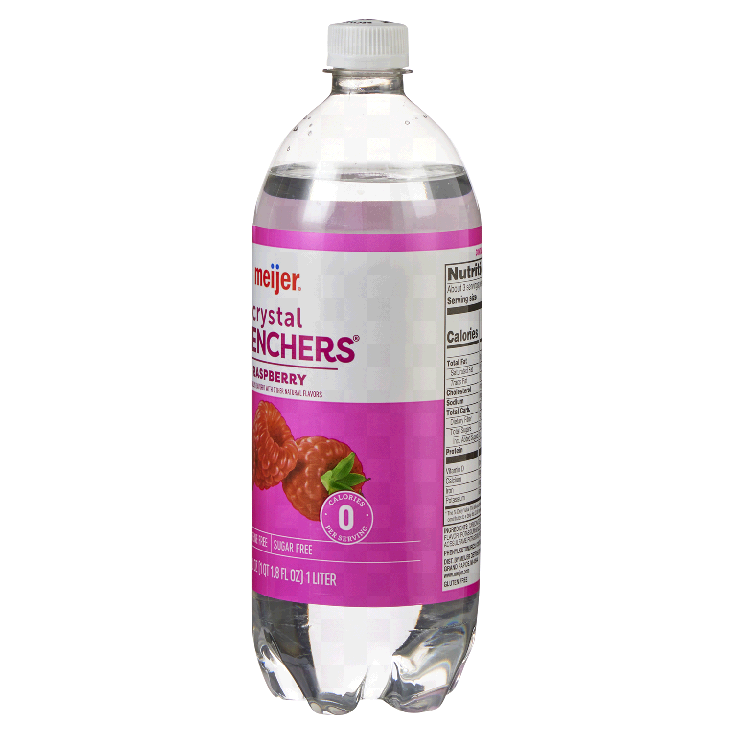 slide 3 of 5, Meijer Raspberry Crystal Quenchers - 1 liter, 1 liter