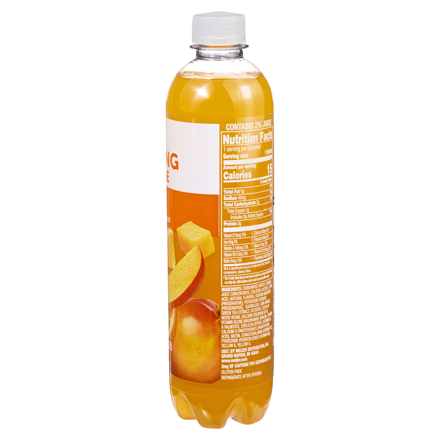 slide 3 of 5, Meijer Sparkling Orange Mango Beverage- 17 fl oz, 17 fl oz