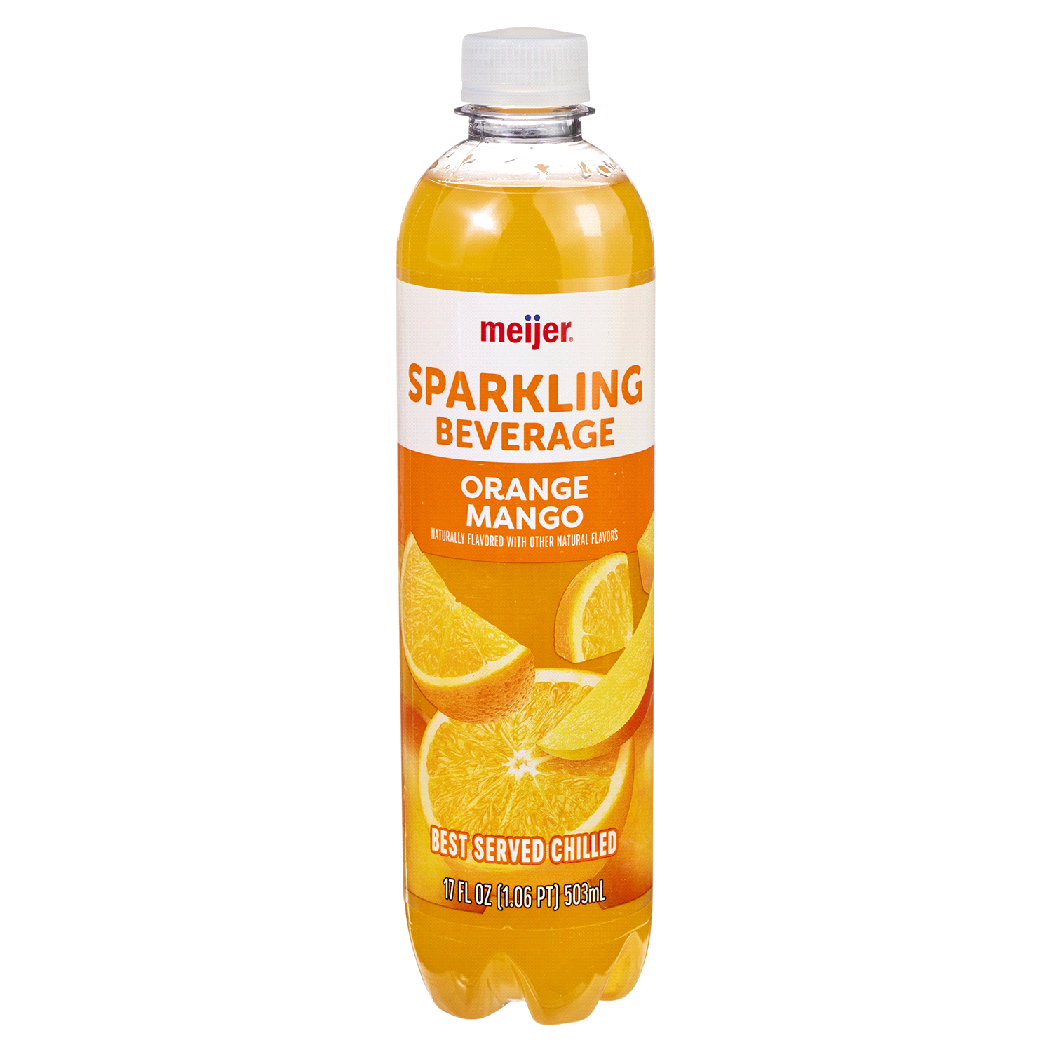 slide 1 of 5, Meijer Sparkling Orange Mango Beverage- 17 fl oz, 17 fl oz