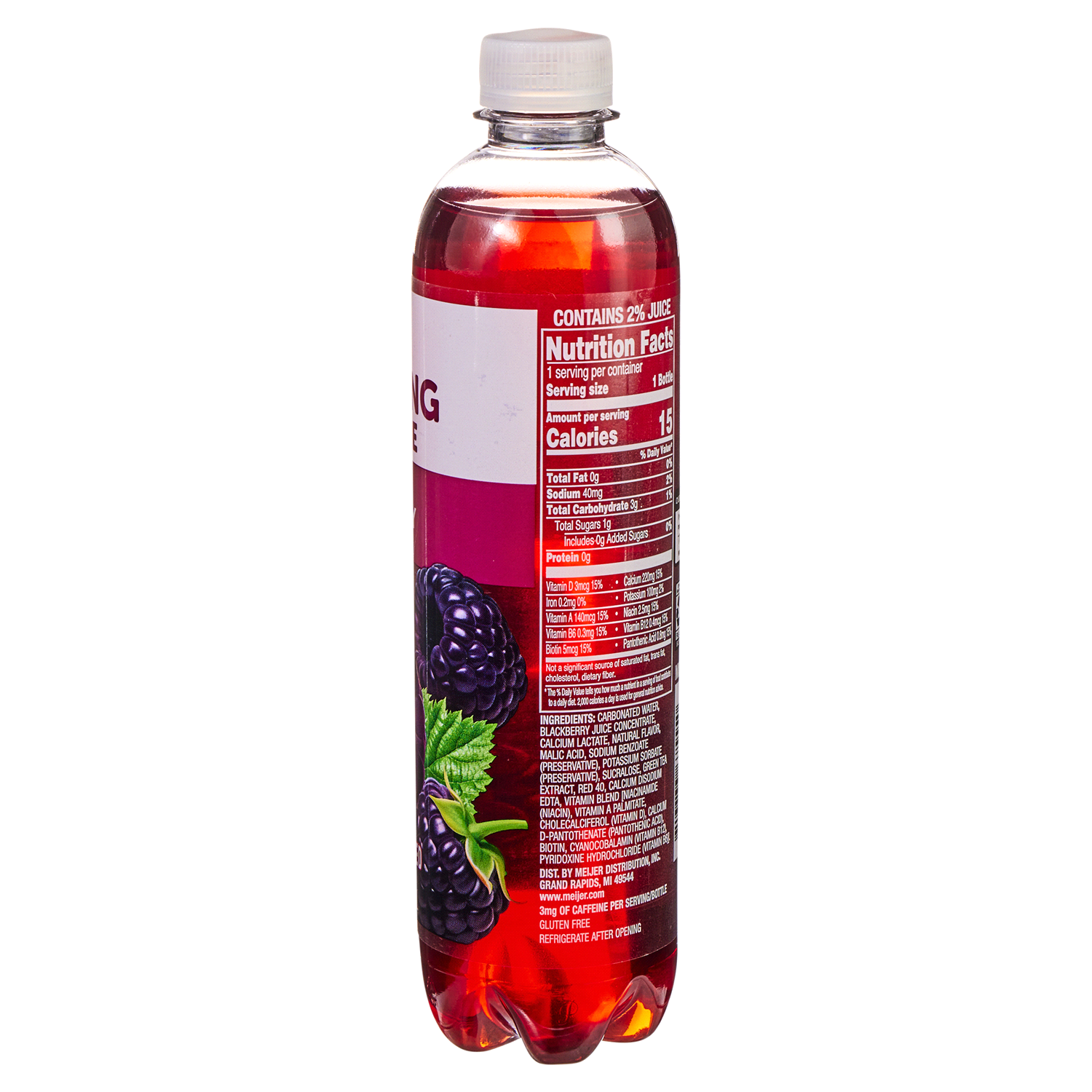 slide 3 of 5, Meijer Sparkling Black Raspberry Beverage- 17 oz, 17 oz