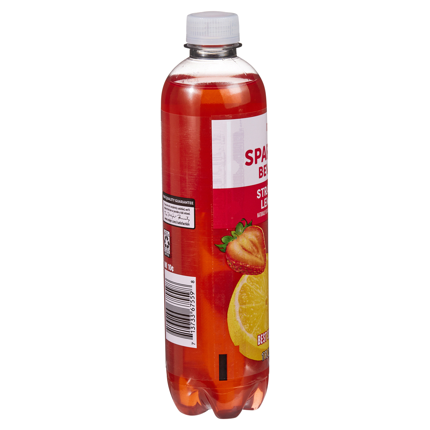 slide 2 of 5, Meijer Sparkling Strawberry Lemonade Beverage - 17 oz, 17 oz