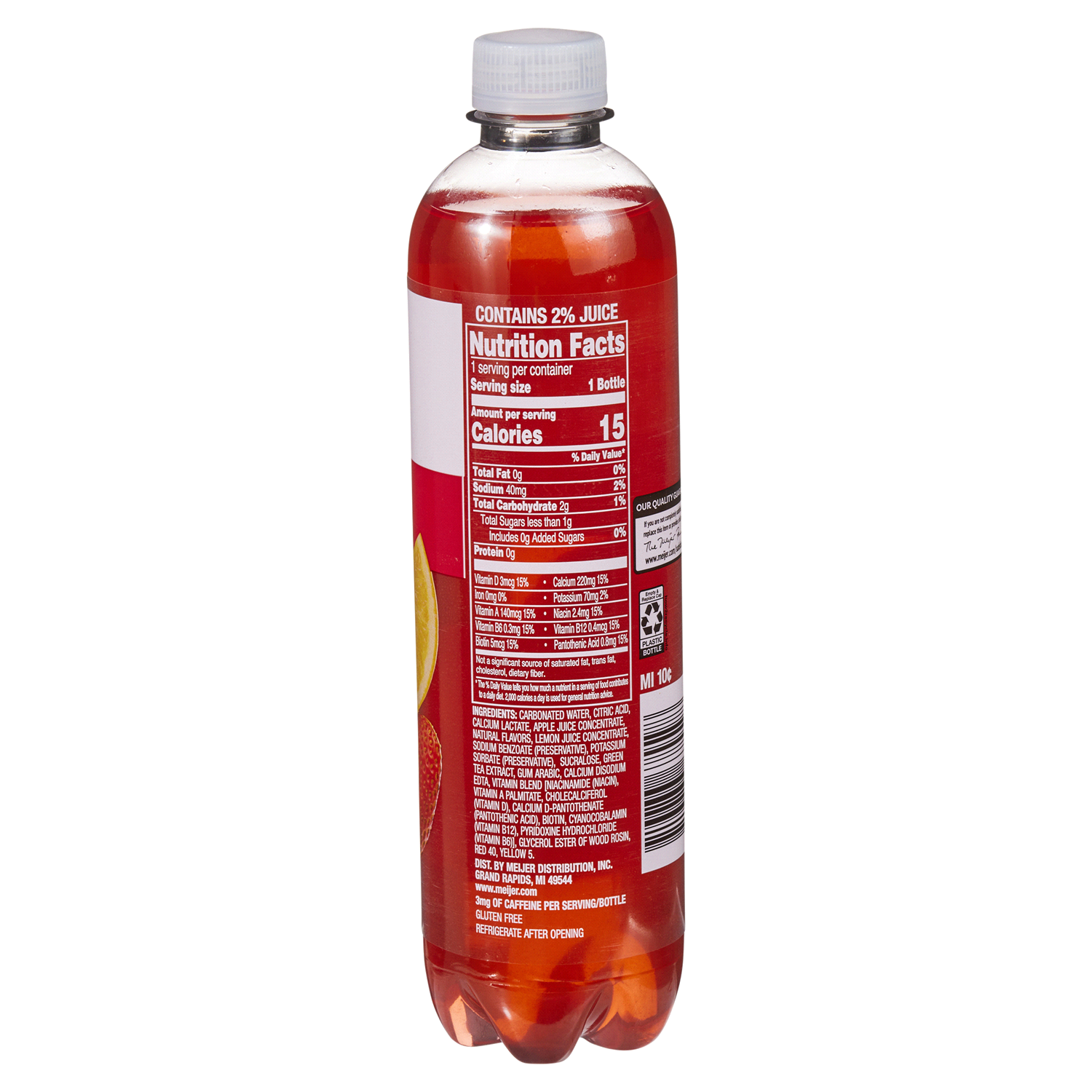 slide 3 of 5, Meijer Sparkling Strawberry Lemonade Beverage - 17 oz, 17 oz